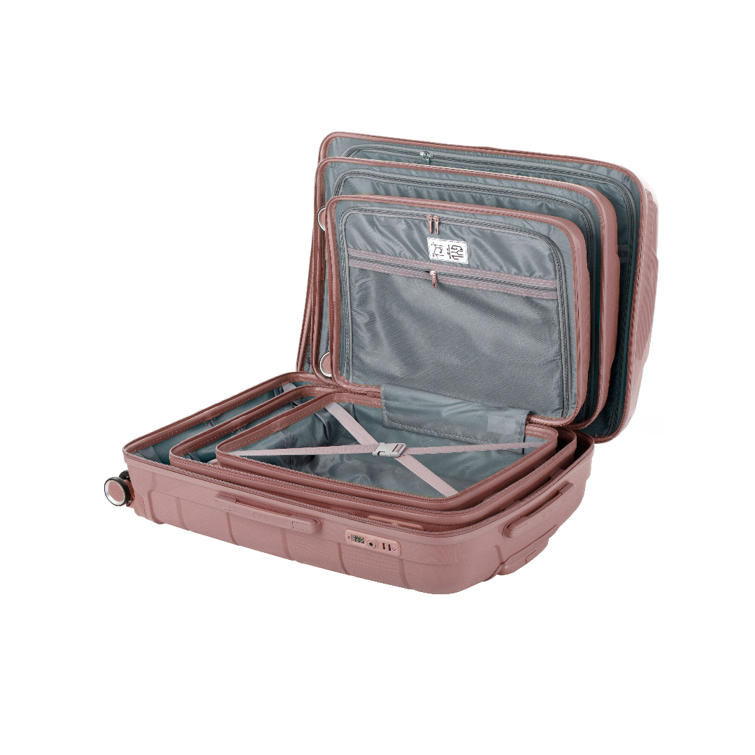 Acheter sur  l'ensemble de valises Hoffmanns 3 pièces - XXL  76x52x30cm - Travelstar Pink 