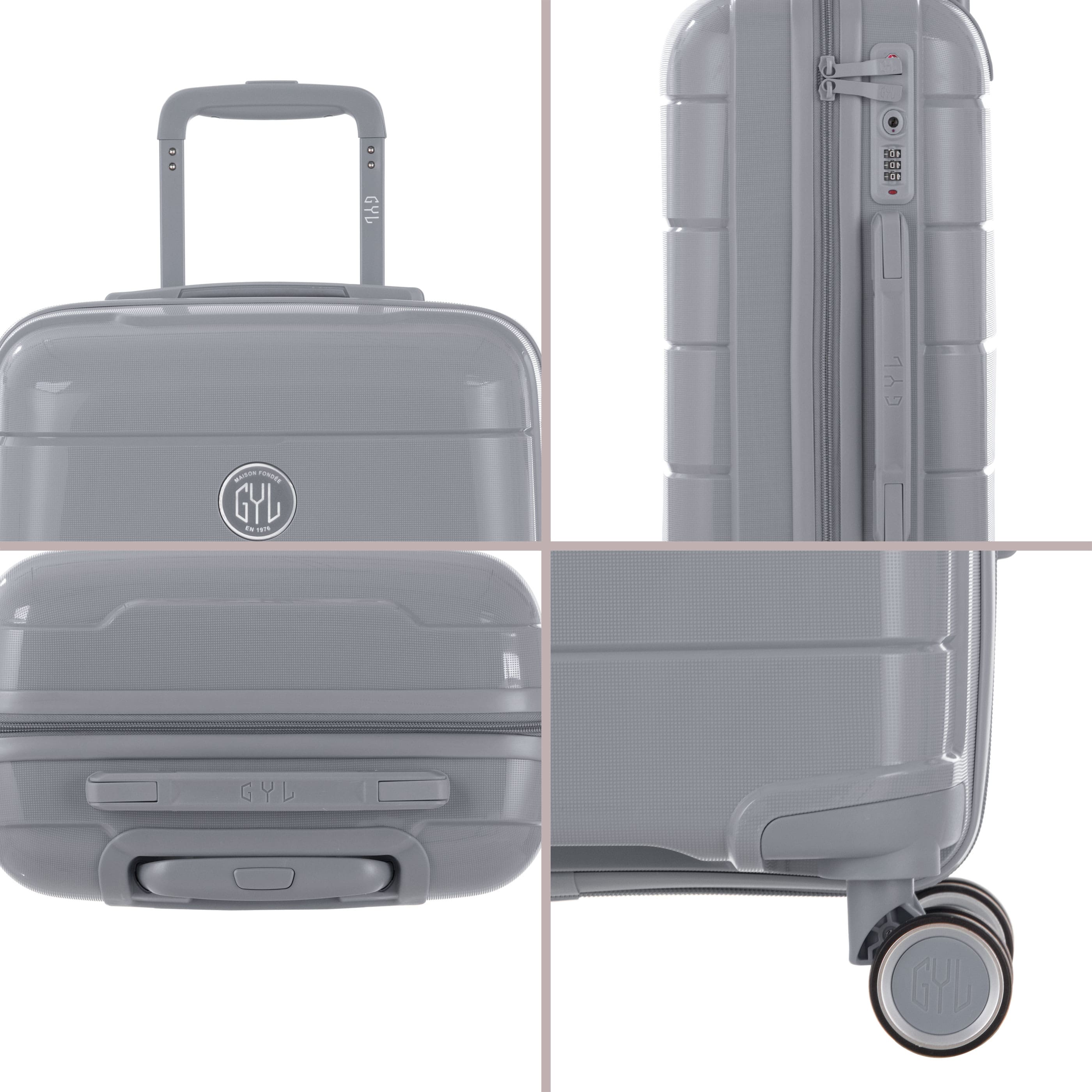 SET DE 3 VALISES RIGIDES Silver CH3 (TAILLES S, M, L)