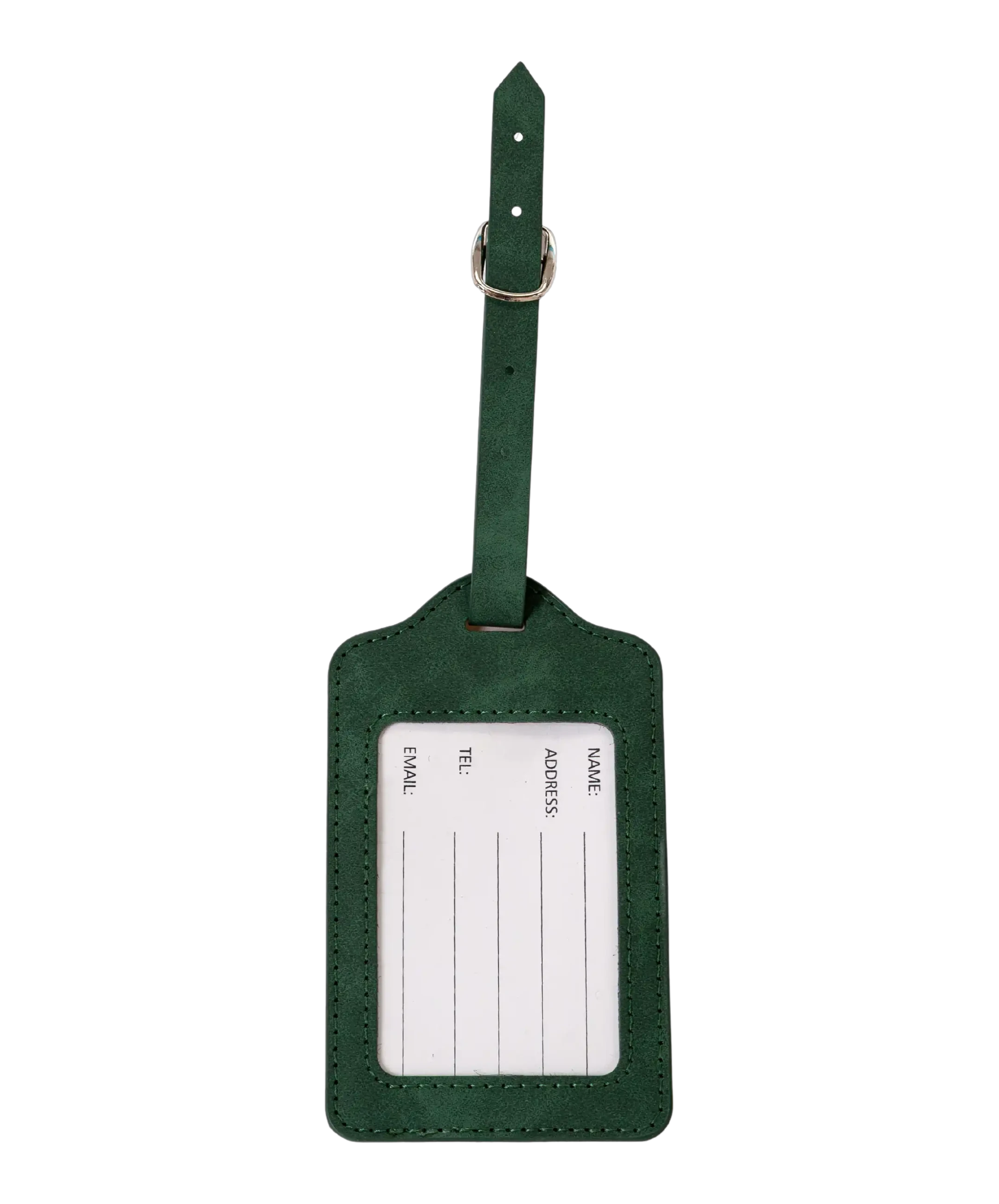 Etiquette a bagages GYL sapin vue dos carte identification fond transparent