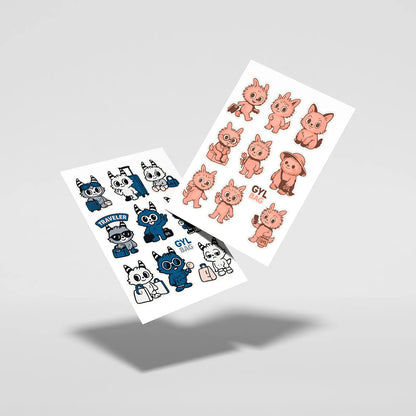 18 Stickers Labubu style