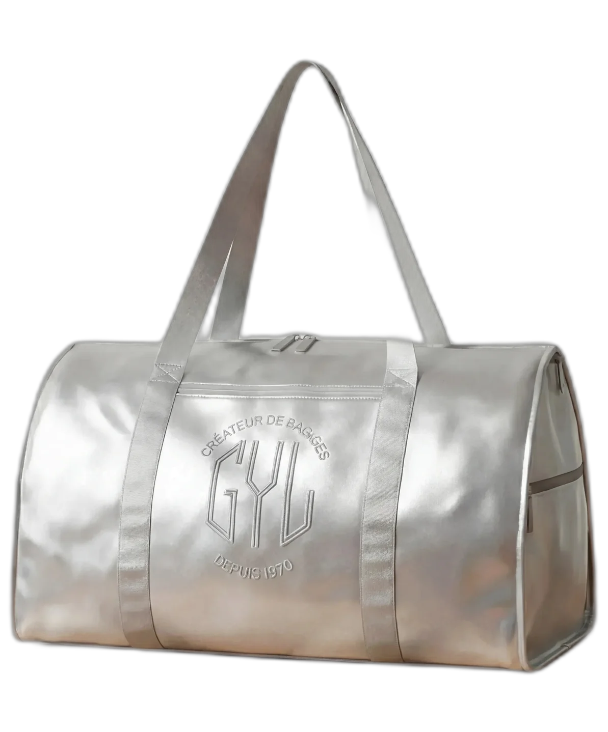 sac de voyage pliant argent GYL en situation lifestyle 55 cm