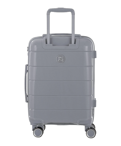 Valise cabine Citadine GYL argent vue de dos avec trolley deploye