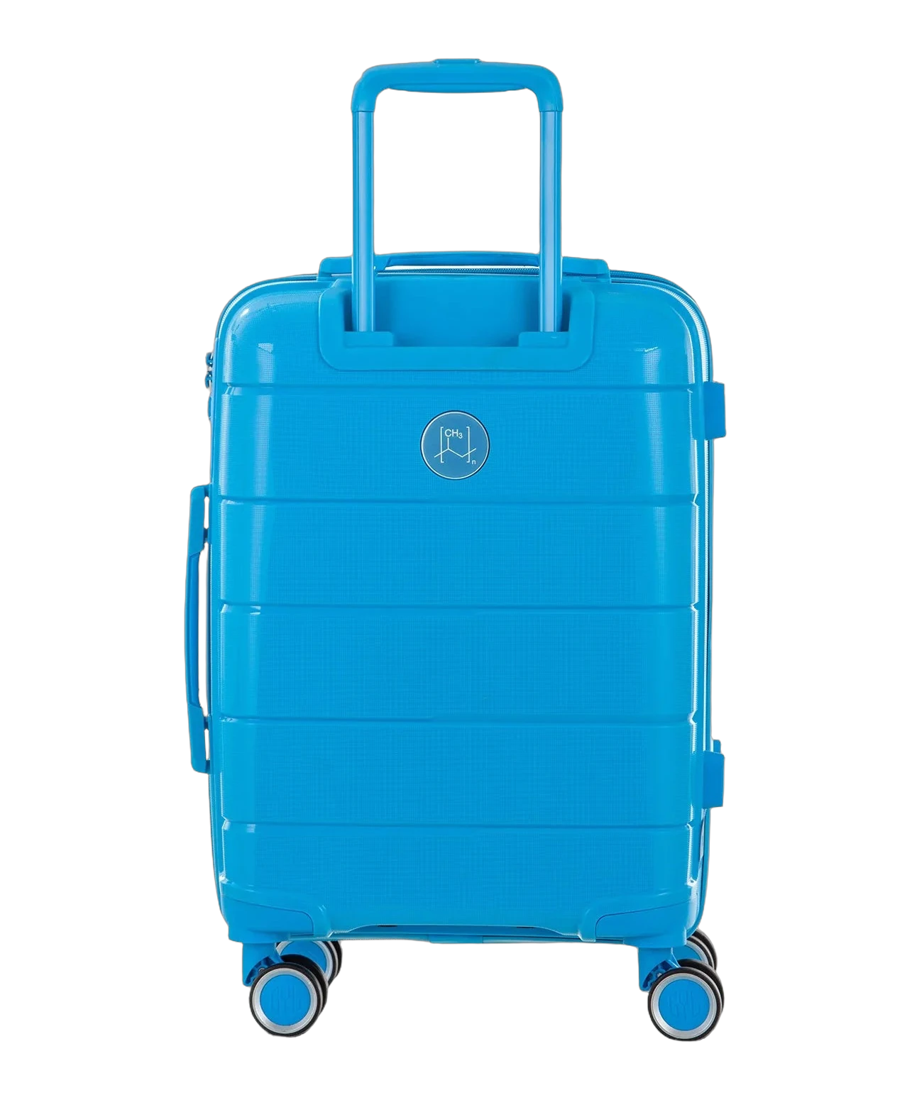Valise cabine Citadine GYL bleu clair vue de dos avec trolley deploye