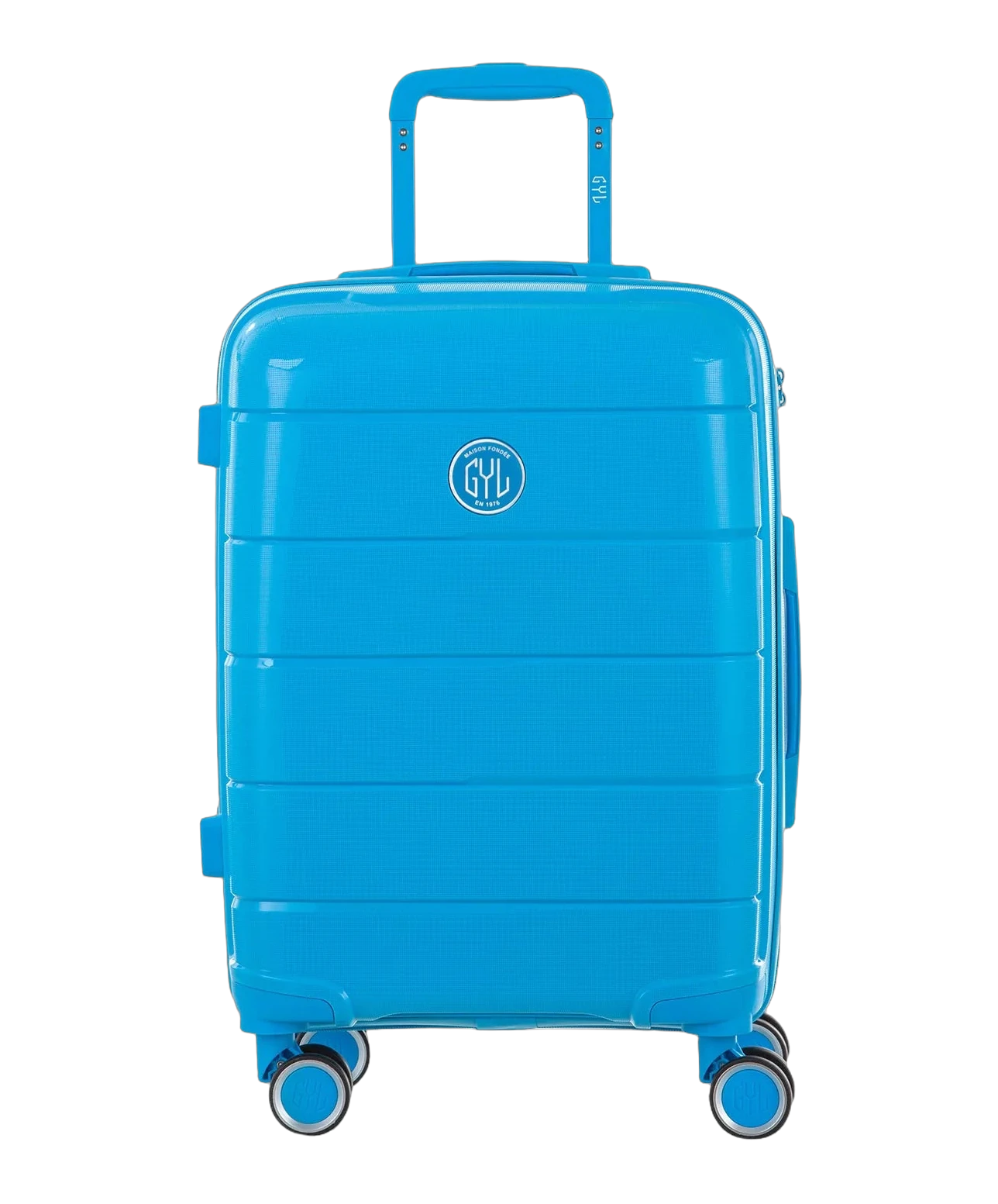 Valise cabine Citadine GYL bleu clair vue de face avec logo