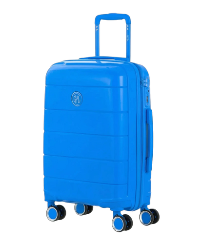 Valise cabine Citadine GYL bleu vue trois quarts