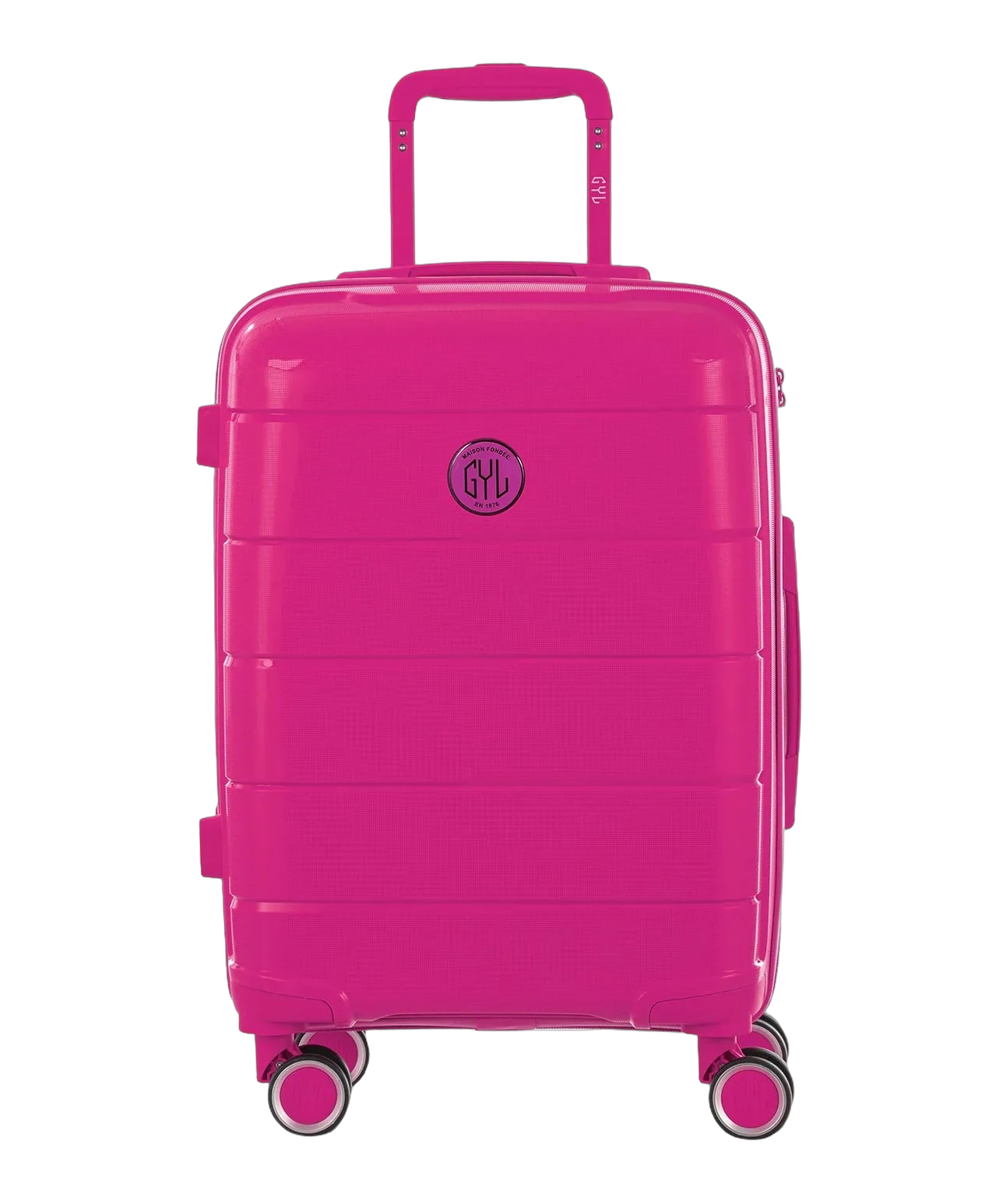Valise cabine Citadine GYL fuchsia vue de face avec logo