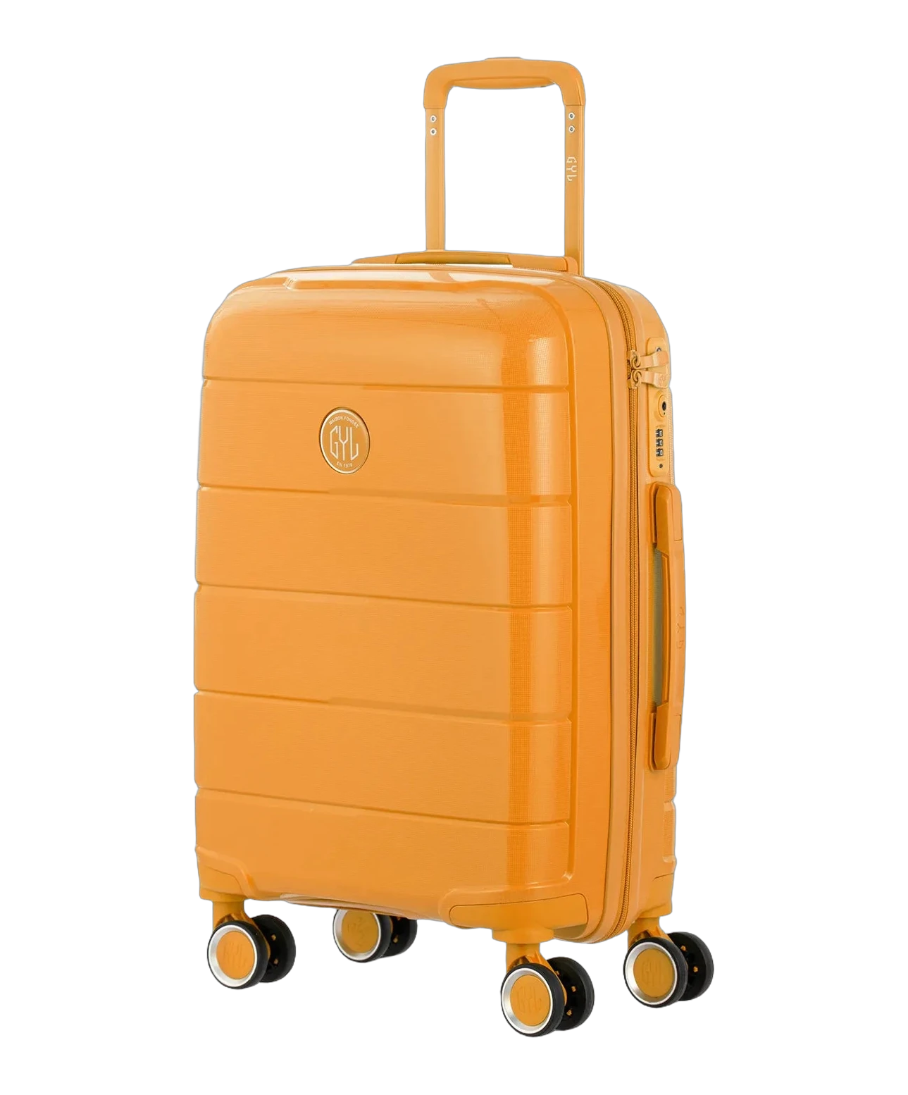 Valise cabine Citadine GYL jaune fonce vue trois quarts