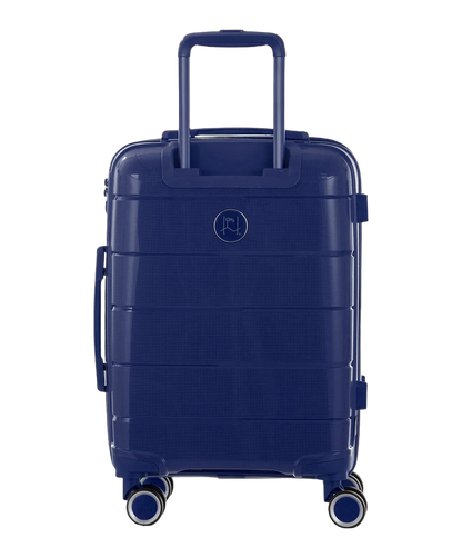Valise cabine Citadine GYL marine vue de dos avec trolley deploye