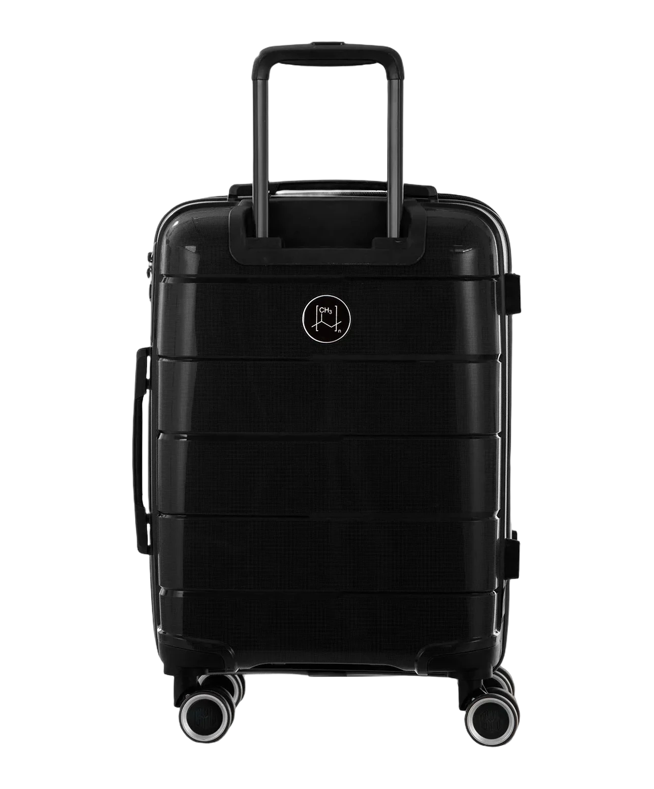 Valise cabine Citadine GYL noir vue de dos avec trolley deploye