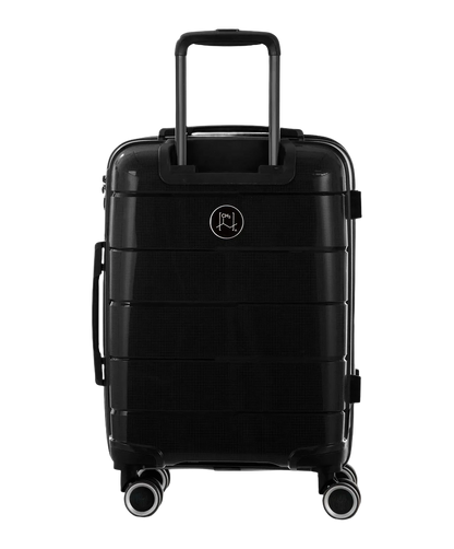Valise cabine Citadine GYL noir vue de dos avec trolley deploye