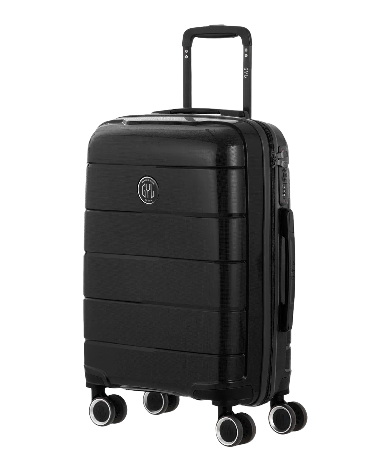Valise cabine Citadine GYL noir vue trois quarts