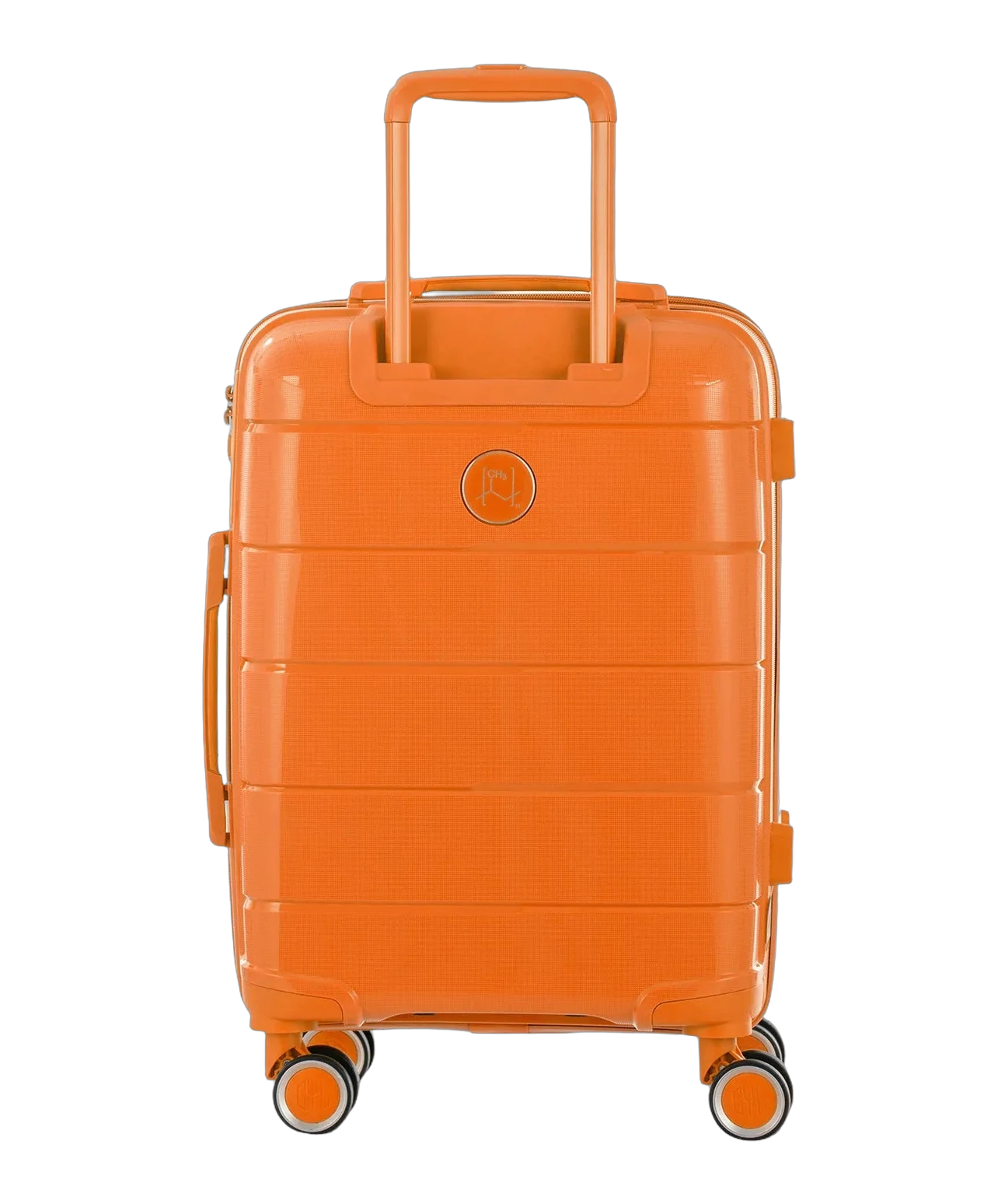 Valise cabine Citadine GYL orange vue de dos avec trolley deploye