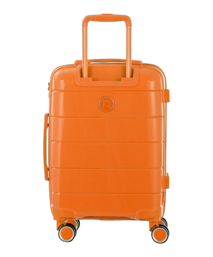 Valise cabine Citadine GYL orange vue de dos avec trolley deploye