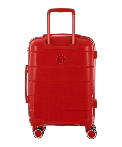 Valise cabine Citadine GYL rouge vue de dos avec trolley deploye