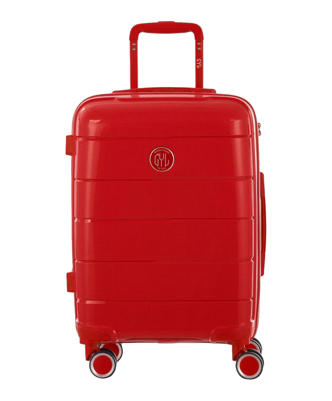 Valise cabine Citadine GYL rouge vue de face avec logo