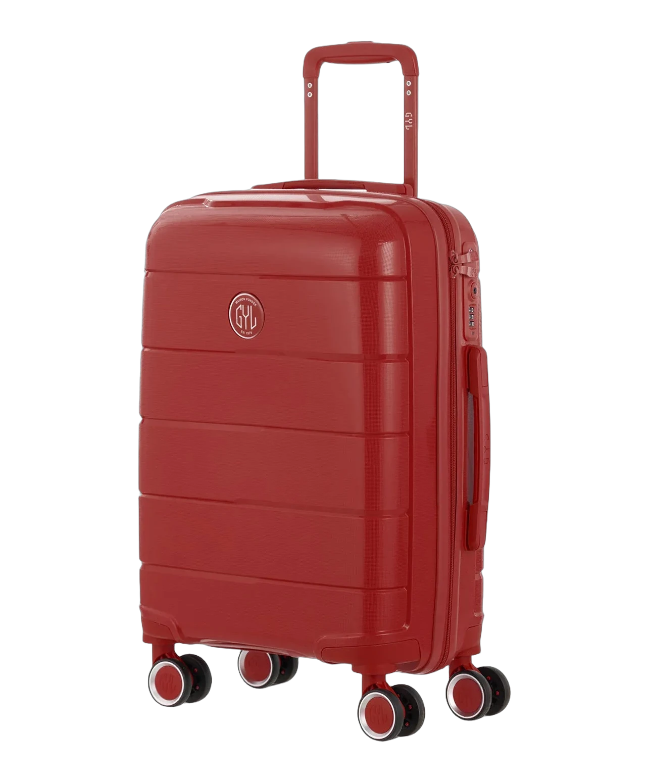 Valise cabine Citadine GYL rouge fonce vue trois quarts
