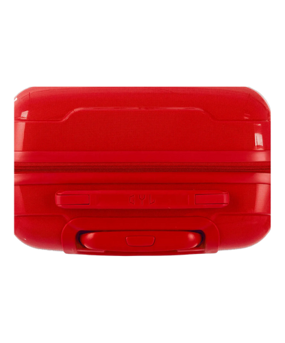Valise Citadine en polypropylène cabine 55 cm coloris rouge vue de dessus