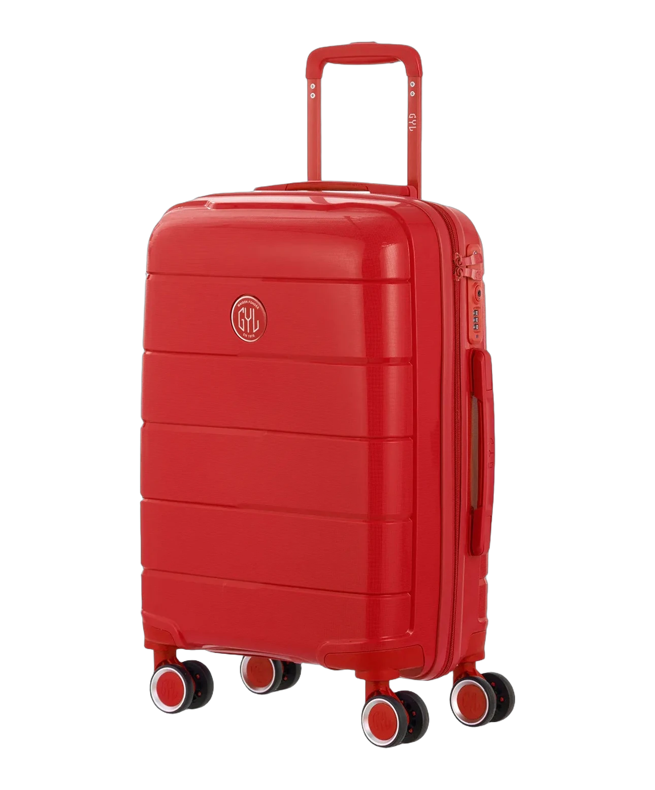 Valise cabine Citadine GYL rouge vue trois quarts