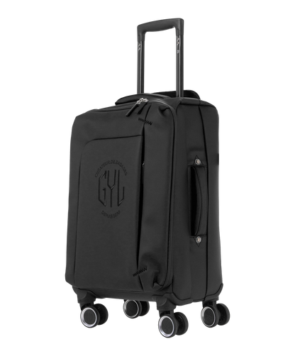 Valise Evasion GYL souple cabine 55 cm coloris noir vue trois quarts avant