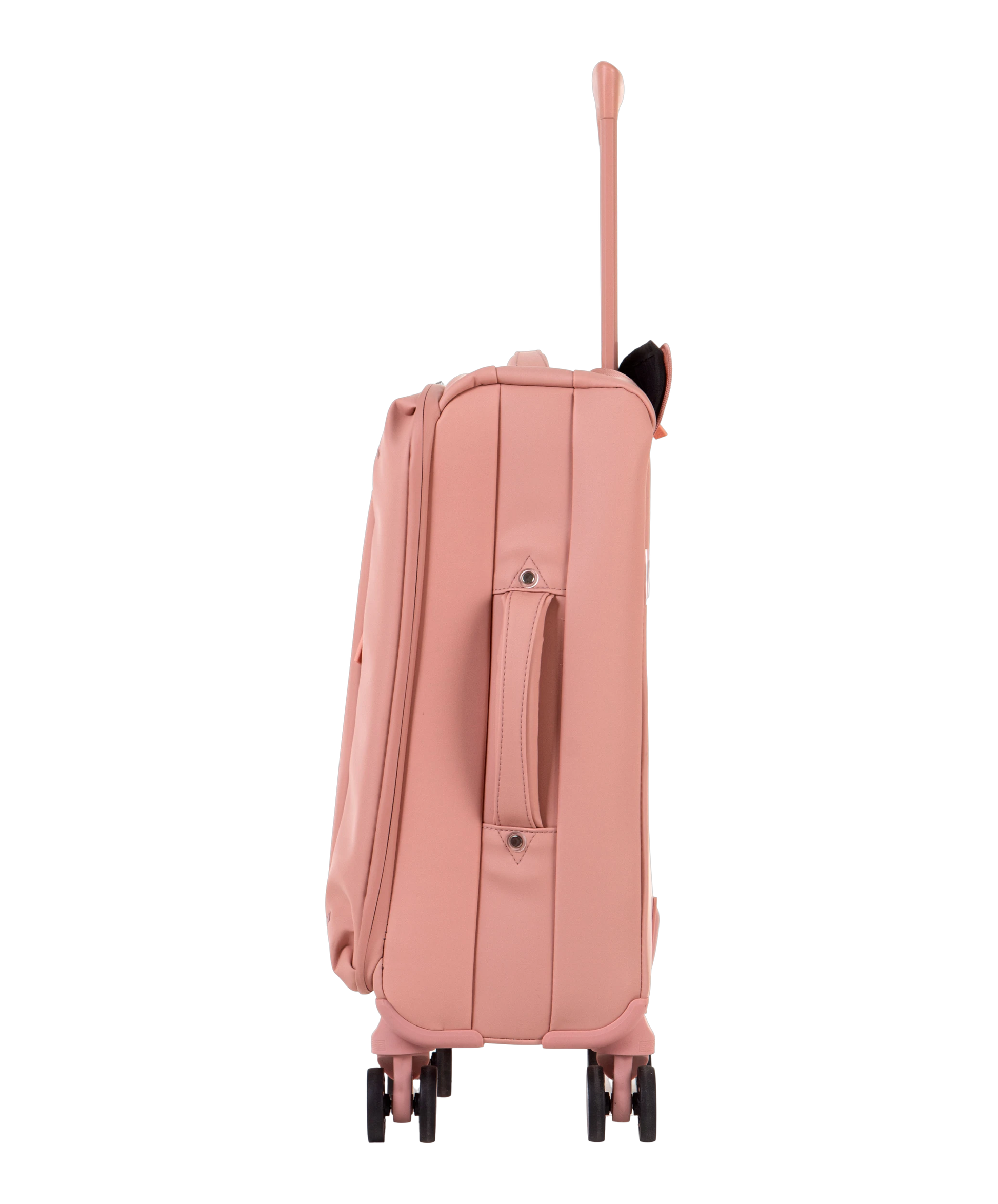 Valise Evasion GYL souple cabine 55 cm coloris rose-gold vue de profil avec poignee laterale