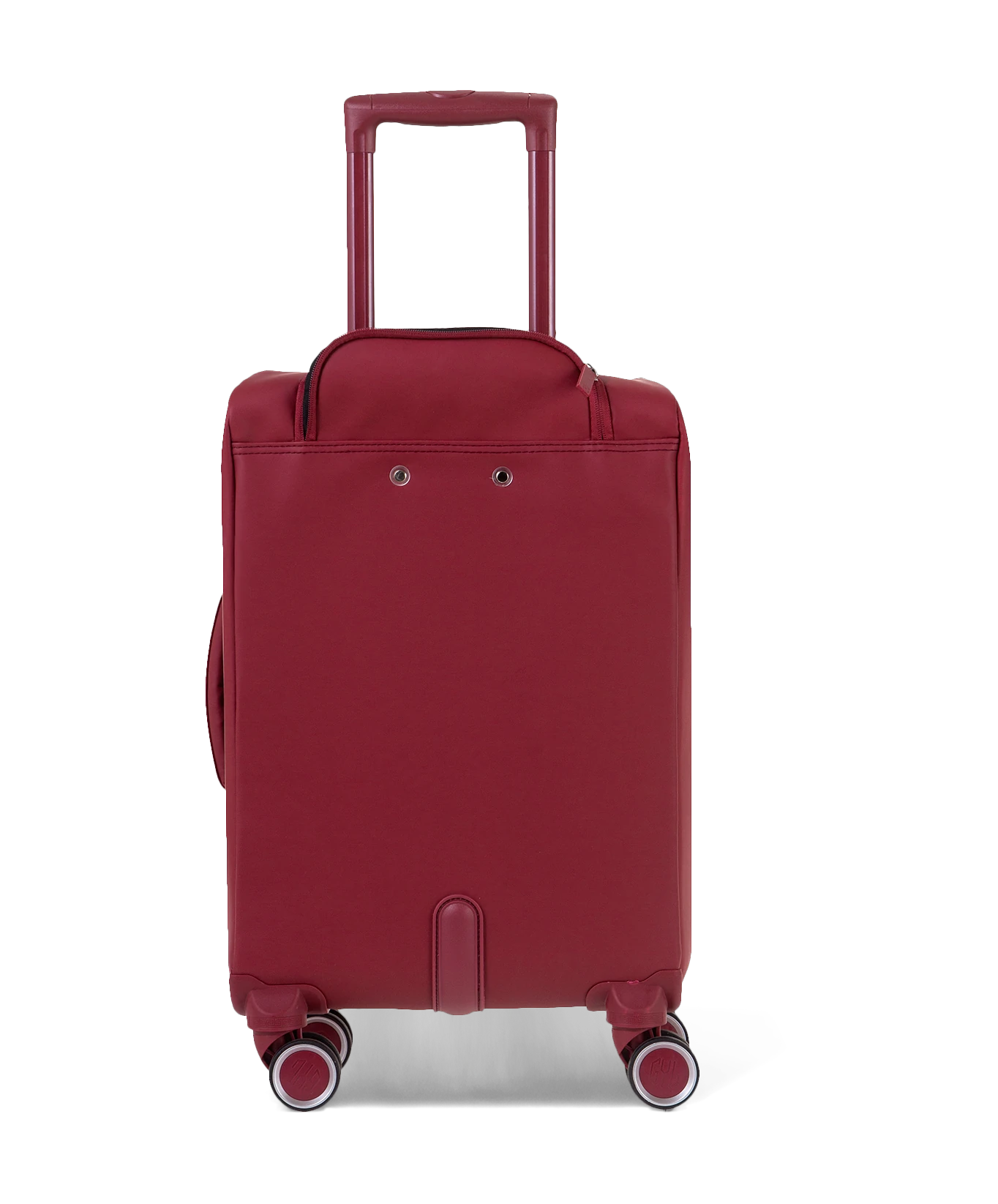 Valise souple Évasion en polyuréthane imperméable cabine 55 cm coloris rouge foncé vue de dos arrière