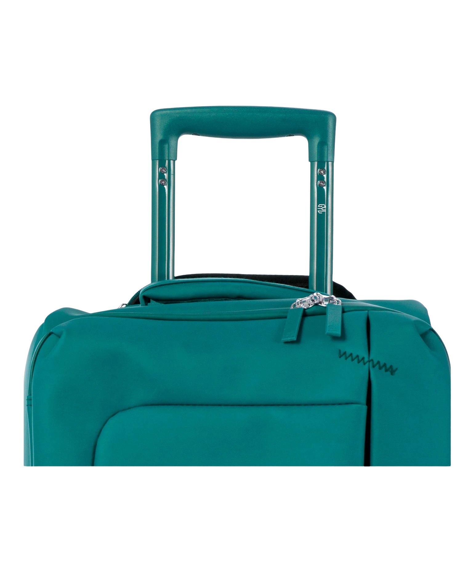 Valise Evasion GYL souple cabine 55 cm coloris sapin detail poignee telescopique