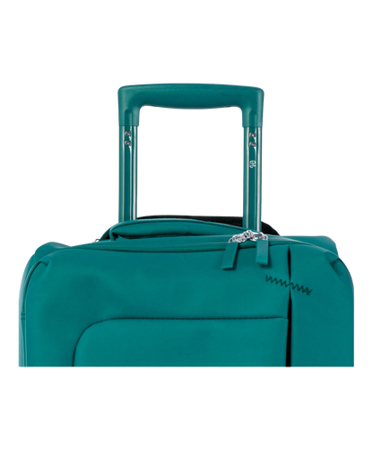 Valise Evasion GYL souple cabine 55 cm coloris sapin detail poignee telescopique