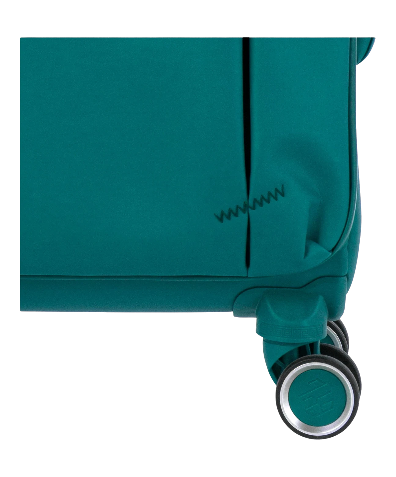 Valise Evasion GYL souple cabine 55 cm coloris sapin detail roulette 360 degres