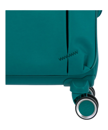 Valise Evasion GYL souple cabine 55 cm coloris sapin detail roulette 360 degres