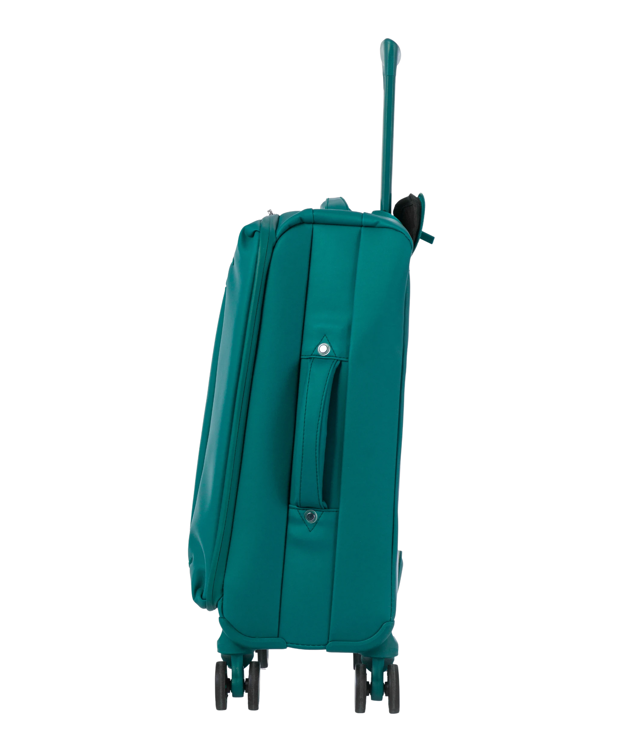 Valise Evasion GYL souple cabine 55 cm coloris sapin vue de profil avec poignee laterale