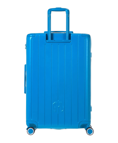 Valise Intemporelle en polycarbonate cabine 55 cm coloris menthe dos arriere avec logo GYL