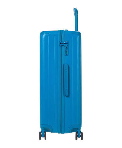 Valise Intemporelle en polycarbonate cabine 55 cm coloris menthe profil avec serrure TSA et zip
