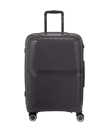 Valise cabine Signature GYL argent vue de face avec logo