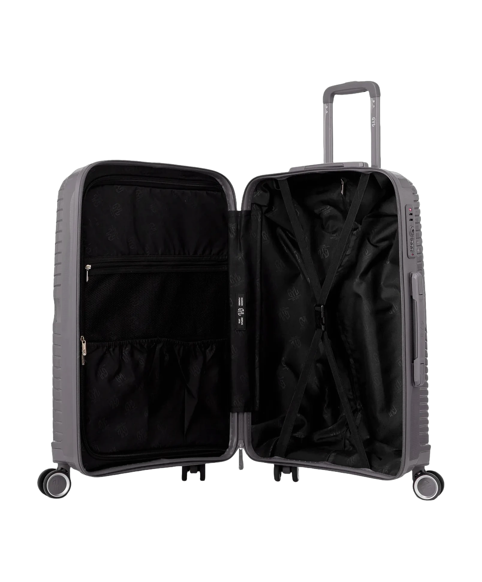Valise cabine Signature GYL argent interieur ouvert