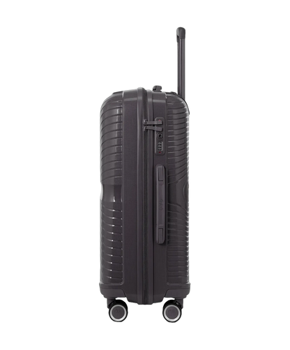 Valise cabine Signature GYL argent profil avec serrure TSA