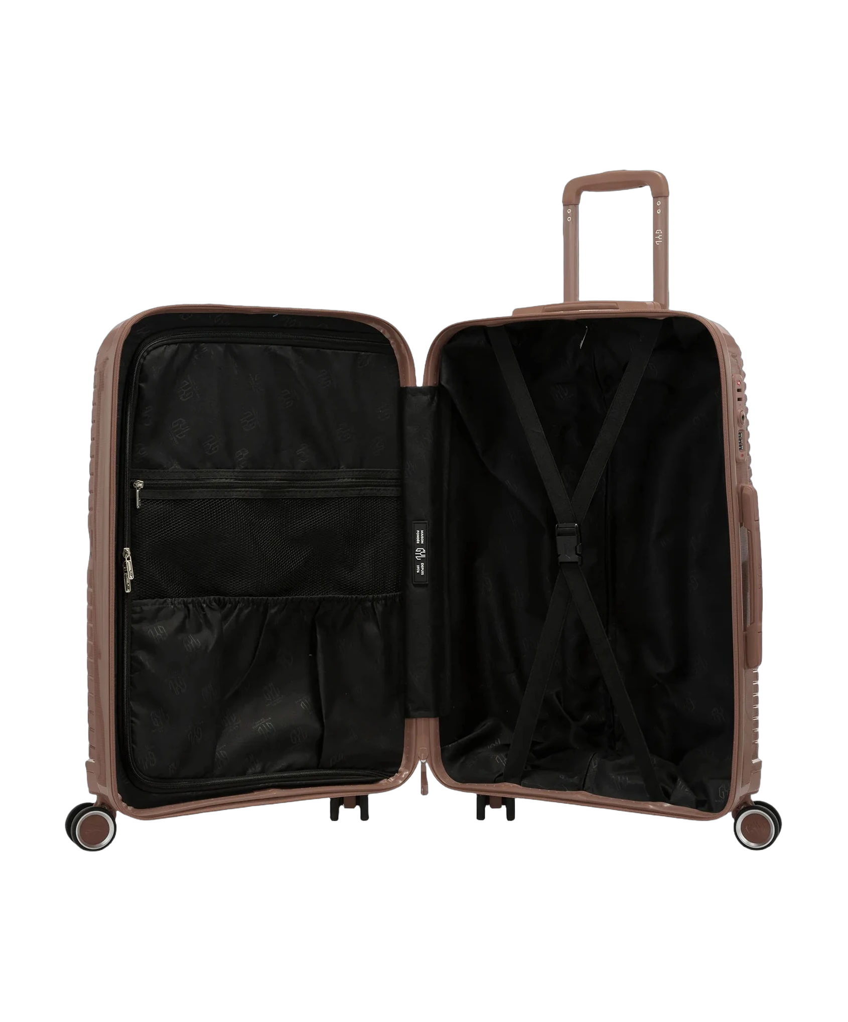 Valise cabine Signature GYL champagne interieur ouvert