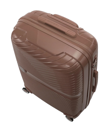 Valise cabine Signature GYL champagne vue de dessus avec poignee