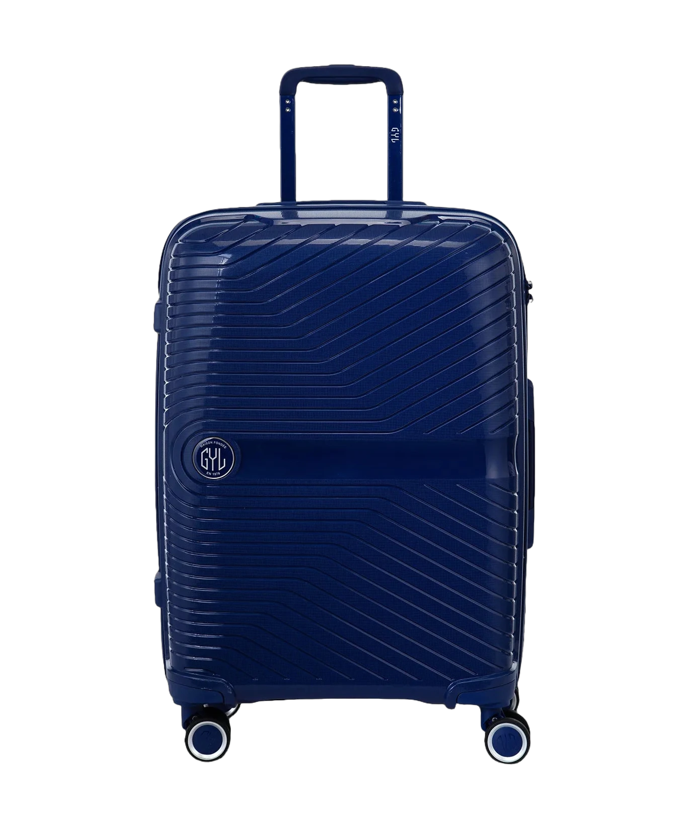 Valise cabine Signature GYL marine vue de face avec logo