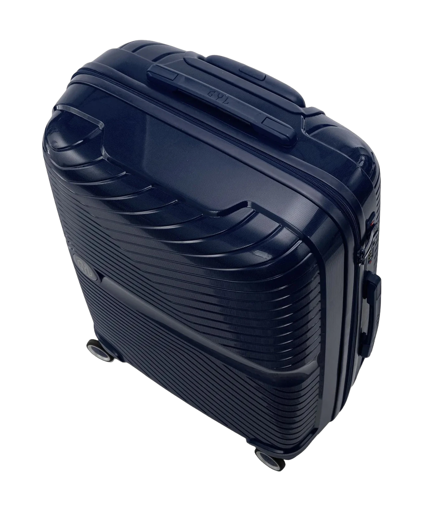 Valise cabine Signature GYL marine vue de dessus avec poignee