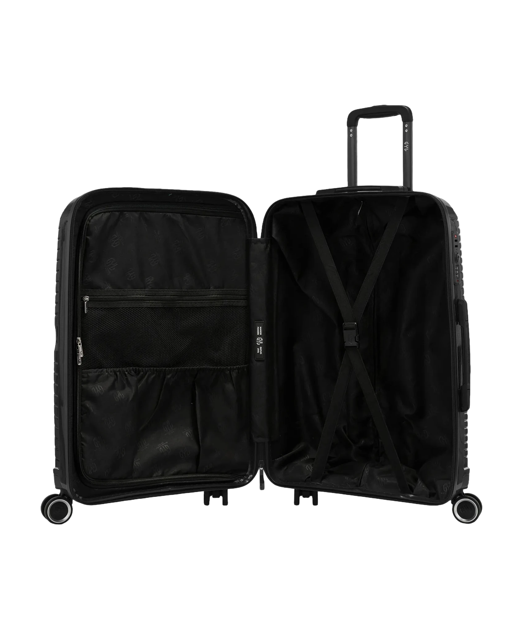 Valise cabine Signature GYL noir interieur ouvert