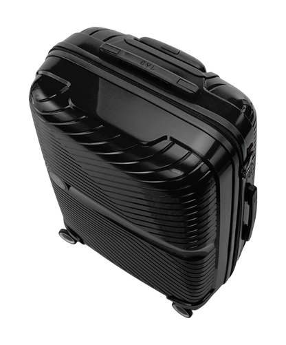 Valise cabine Signature GYL noir vue de dessus avec poignee