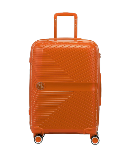 Valise cabine Signature GYL orange vue de face avec logo