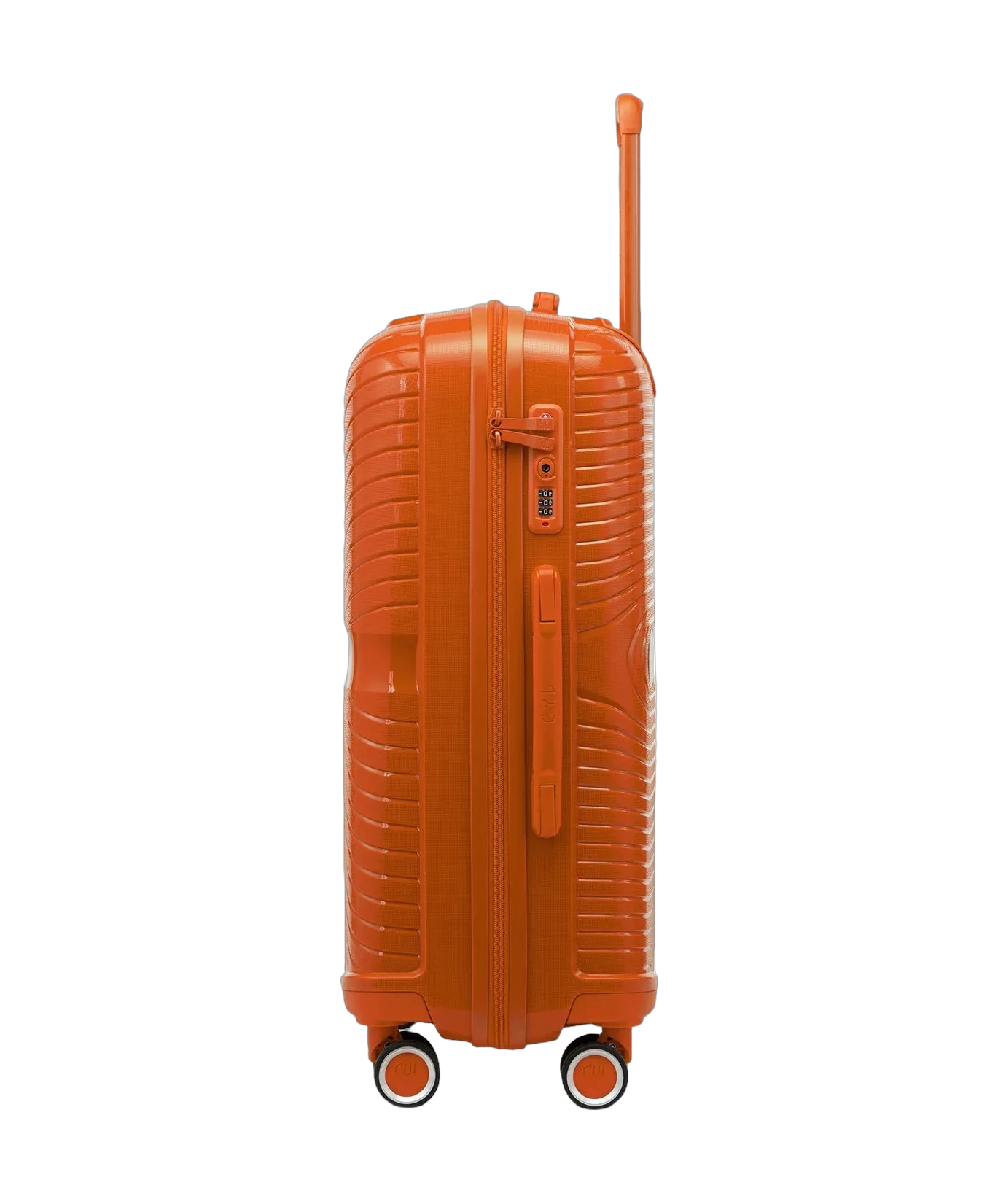 Valise cabine Signature GYL orange profil avec serrure TSA
