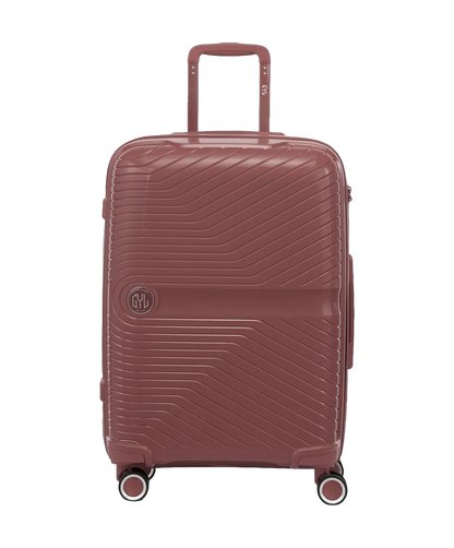 Valise cabine Signature GYL rose gold vue de face avec logo