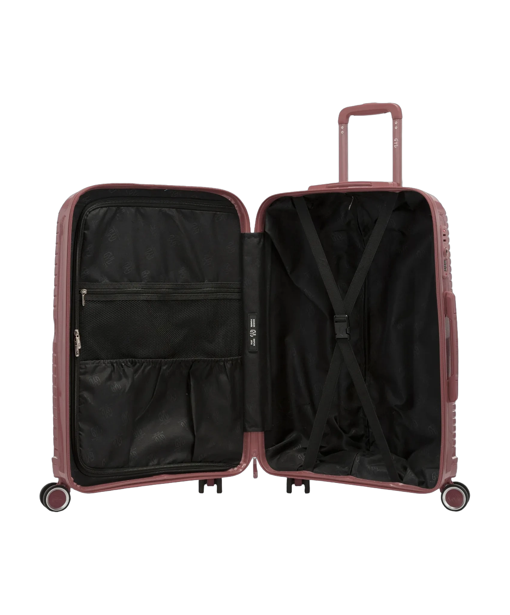 Valise cabine Signature GYL rose gold interieur ouvert