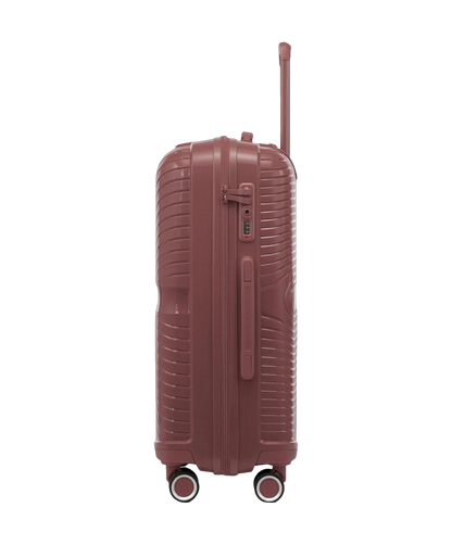 Valise cabine Signature GYL rose gold profil avec serrure TSA