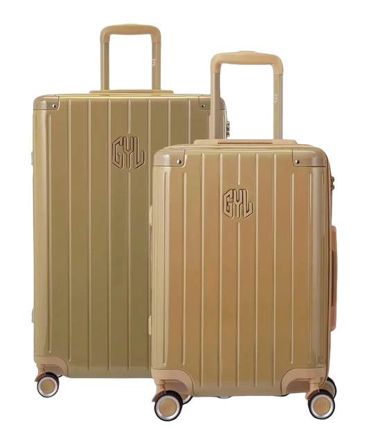 Valise rigide Intemporelle champagne vue trois quarts GYL