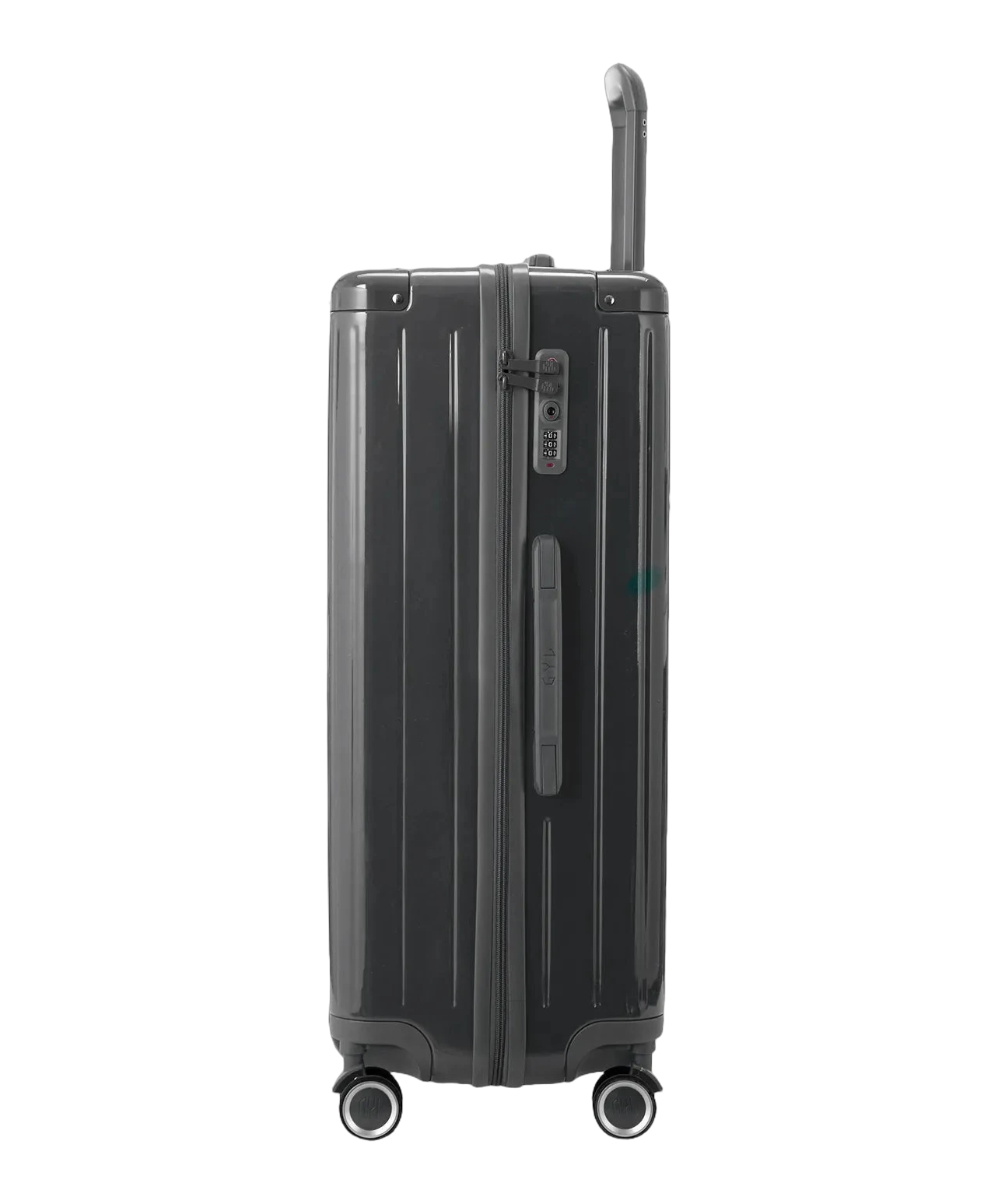 Valise rigide Intemporelle gris fonce vue lateral GYL