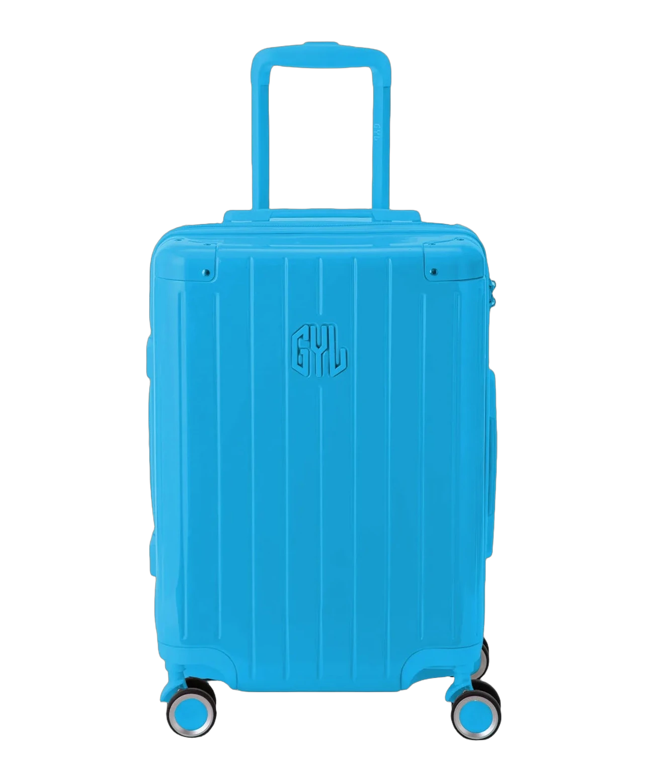 Valise rigide Intemporelle menthe vue de profil avec serrure TSA GYL