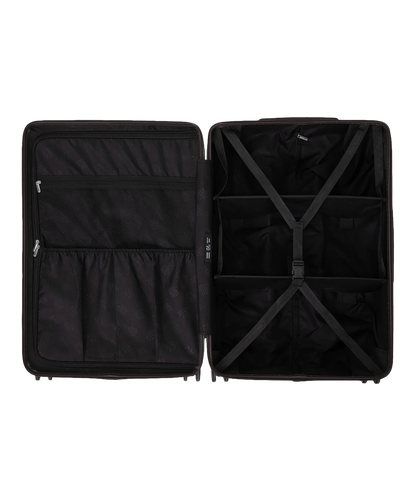 Roue double 360 de la valise GYL Intemporelle noir avec gravure du logo sur le moyeu
